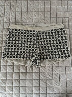 H&M Black and Cream Beaded Shorts (Beyoncé collaborated - summer - 2013)